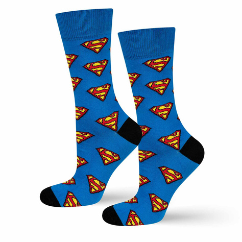 1 Paar von lustigen Socken mit Superman DC Comics | Herrensocken | SOXO