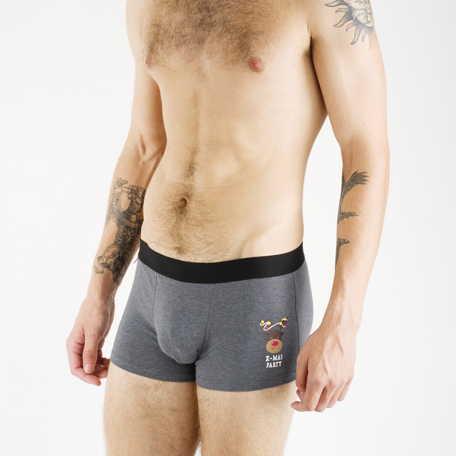 Set mit 2x Herrensocken + 2x Boxershorts mit Weihnachtsmotiv in einzigartiger Verpackung | SOXO