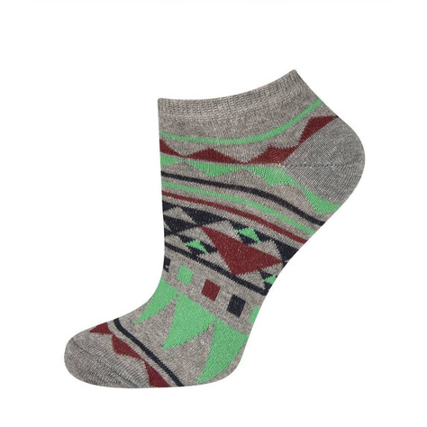 SOXO bunte Damen kurze Socken | grau