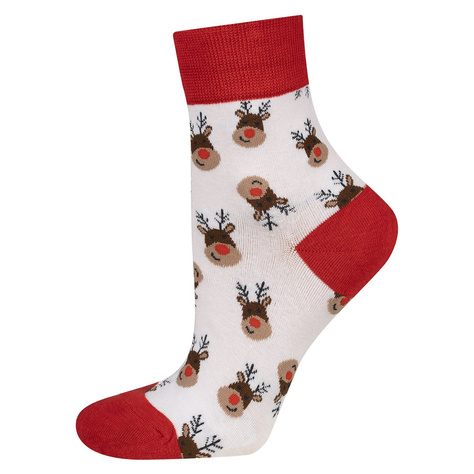 2 Paar von lustigen Socken mit Weihnachtsferienmotiv | Damensocken | SOXO