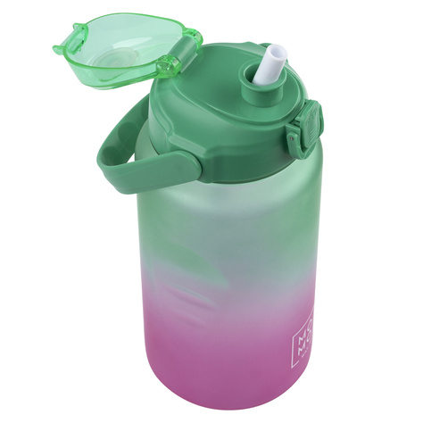 Wasserflasche 1500 ml grün-rosa | BPA free 