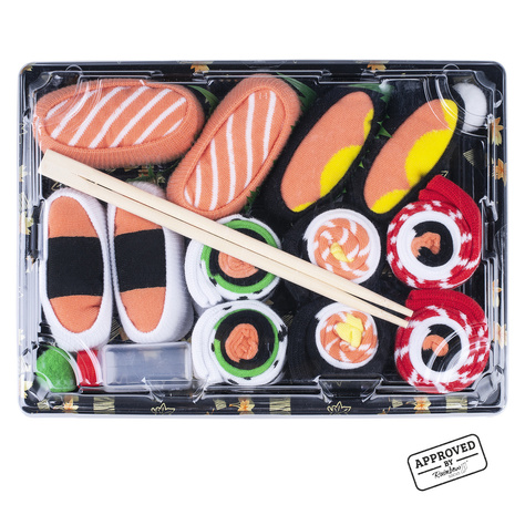 Bunte set 6x socken SOXO Sushi in einer Box