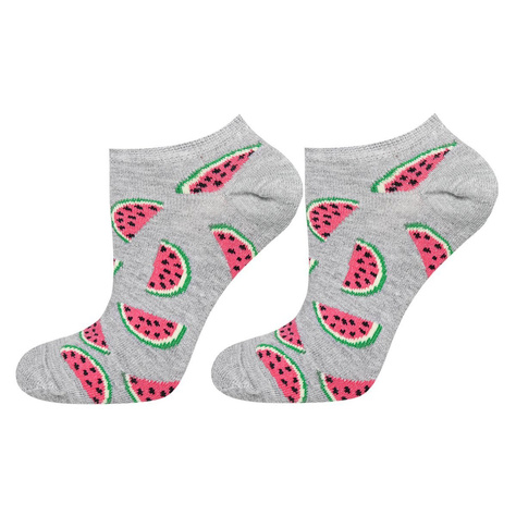 SOXO Set 2 Damen kurze Socken | Wassermelone und Eiscreme Muster