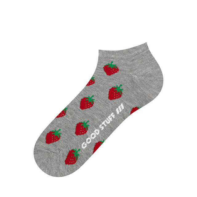 1 Paare von lustige Kurze Socken mit Erdbeere | Damensocken | SOXO