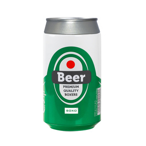 1 Paar von lustigen Boxershorts mit Biermotiv in einzigartiger Verpackung | SOXO