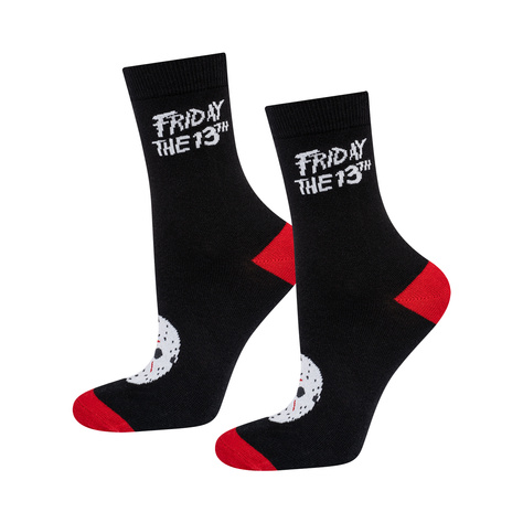 2 Paar von lustige Socken mit Horrorfilm Motiv in einzigartiger Verpackung | Damen-/Herrensocken | SOXO