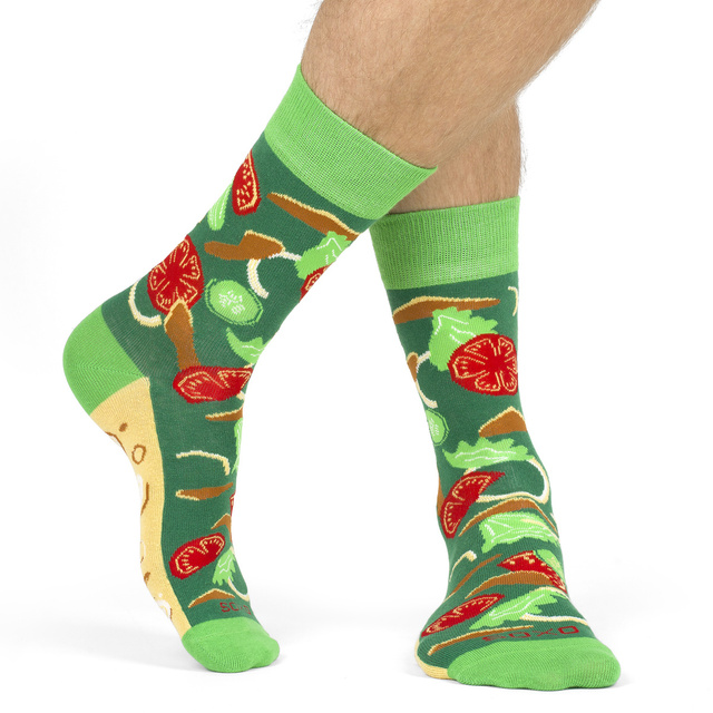 3 Paar von lustigen Socken mit Wrapmotiv und Hamburgermotiv  in einzigartiger Verpackung | Damen-/Herrensocken
