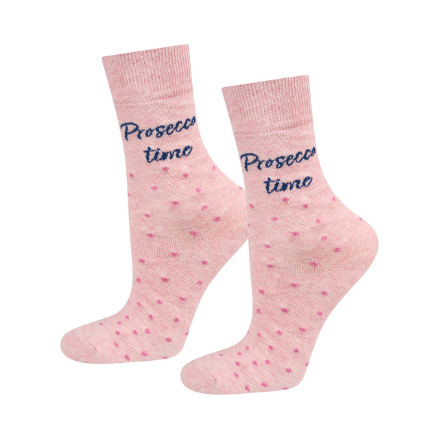 2 Paar von lustigen Socken mit Proseccomotiv in einzigartiger Verpackung | Damensocken | SOXO