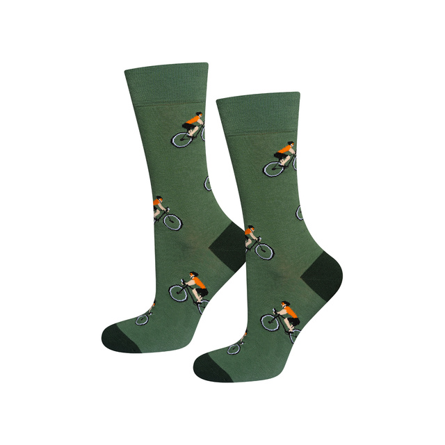 5 Paar von lustigen Socken mit Radfahrenmotiv in einzigartiger Verpackung | Herrensocken | SOXO