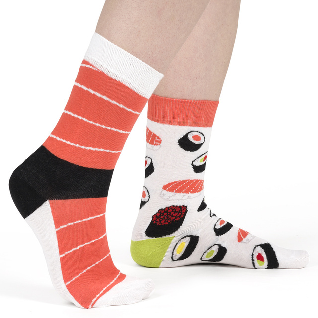 Buntes Set 5x Damen Socken SOXO nicht übereinstimmende Geschenk Pizza