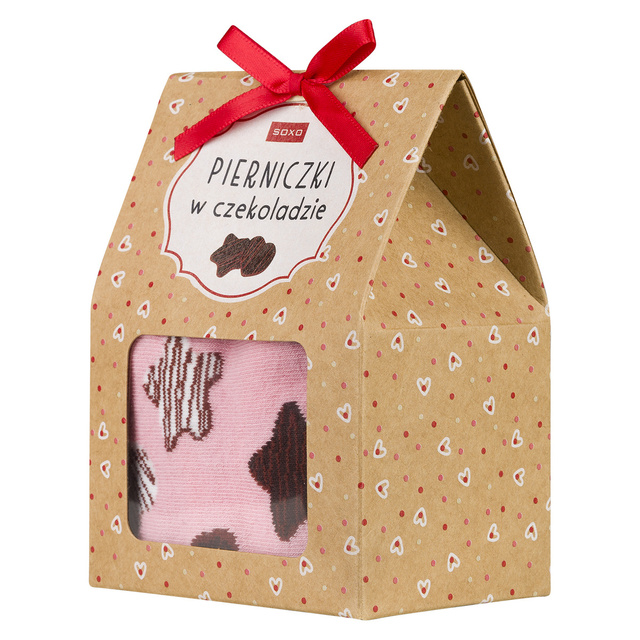 SOXO Damensocken | Lebkuchenplätzchen | Weihnachtsgeschenk | Nikolaustag
