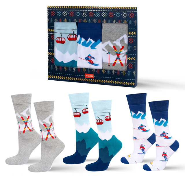 Socken mit Wintersport-Motiv 3er-Pack
