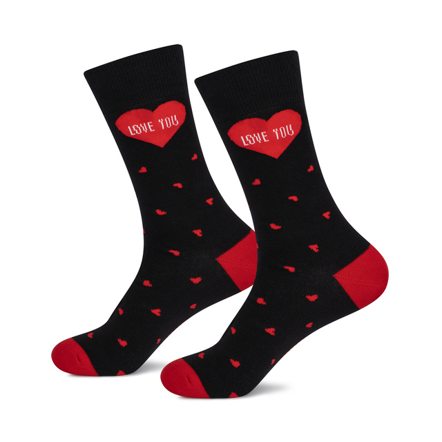 2 Paar von lustige Socken mit Herzmotiv in einzigartiger Verpackung zum Valentinstag | Herrensocken | SOXO