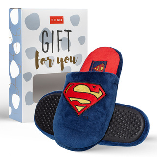 Herrenhausschuhe SOXO Superman DC Comics | in einer Geschenkbox