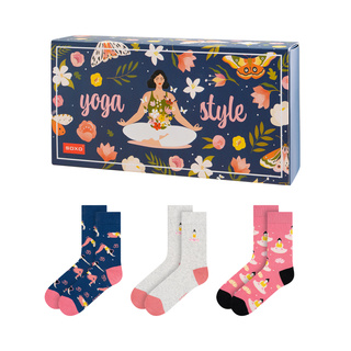 Socken mit Yoga-Motiv 3er-Pack