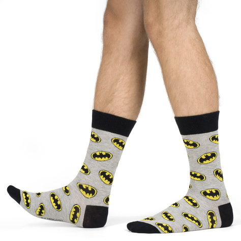 3x Set Bunte Herrensocken SOXO | Schokoriegel | Batman-DC-Comics | Geschenk für ihn