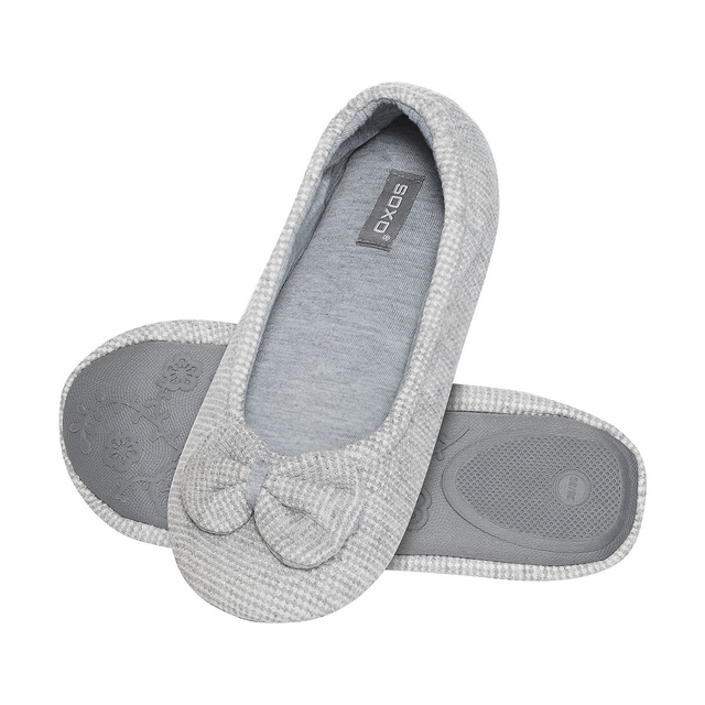 SOXO Ballerinas mit Schleife und harter Sohle