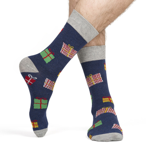 Set mit 2x  Herrensocken mit Weihnachtsmotiv + 1x Herrensocken mit Biermotiv | SOXO