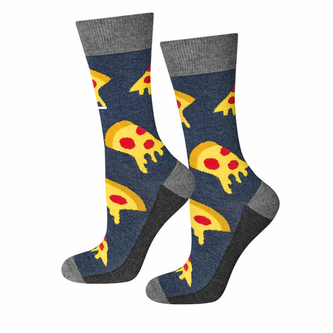 1 Paar von lustigen Kurze Socken mit Pizzamotiv | Herrensocken | SOXO