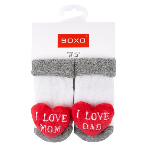 Set mit 2x Bunte Babysocken mit Rassel | SOXO