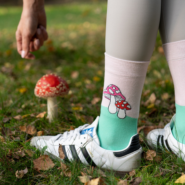 Socken mit Pilz-Motiv 2er-Pack