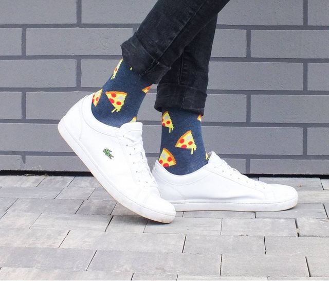 1 Paar von lustige Socken mit Pizza | Herrensocken | SOXO