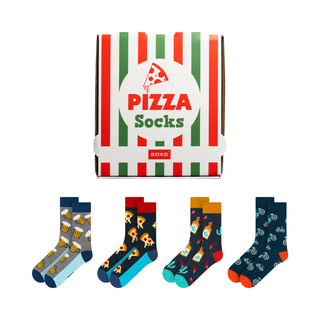 Socken mit Pizza-Motiv 4er-Pack
