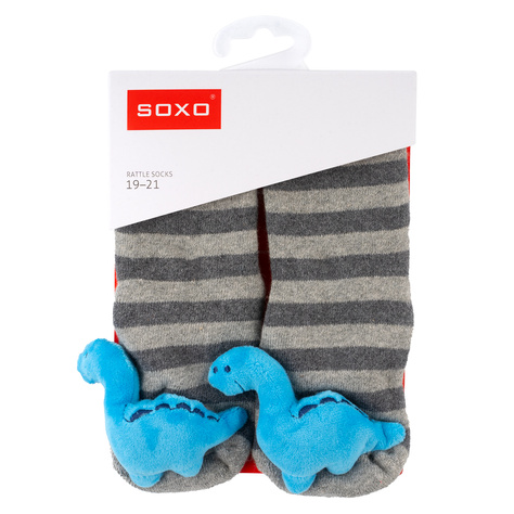 Set mit 3x Bunte Babysocken mit Rassel | SOXO