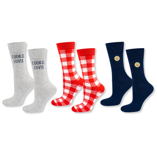 Socken mit Keks-Motiv 3er-Pack