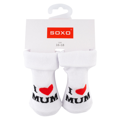 Set mit 2x Bunte Babysocken mit Aufschrift | SOXO