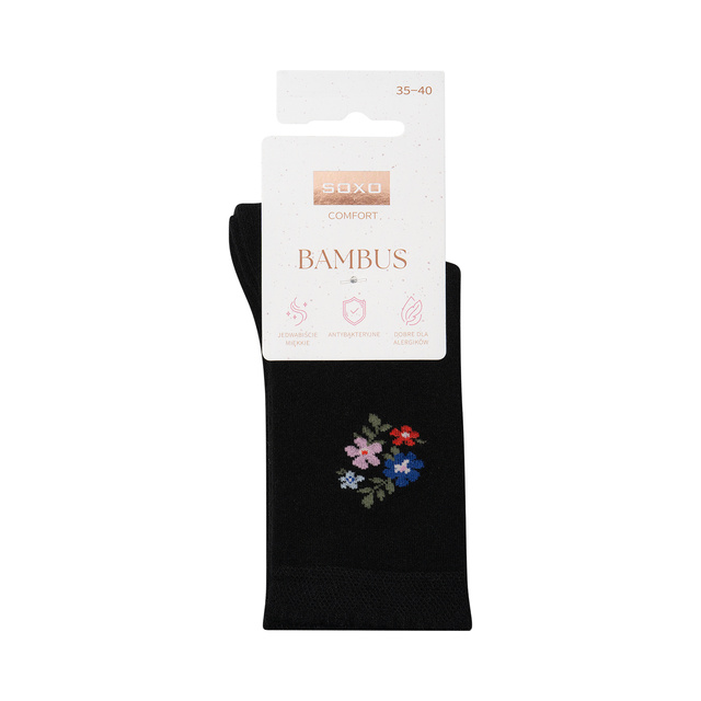 Bambussocken mit Blumenmuster