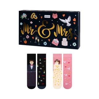 Socken mit Ehemann und Ehefrau-Motiv 2er-Pack