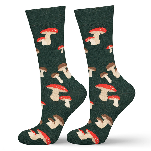Socken mit Pilz-Motiv