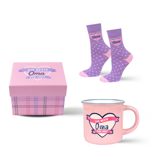 Set Socken + Tasse Beste Oma der Welt