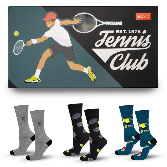 Socken mit Tennis-Motiv 3er-Pack
