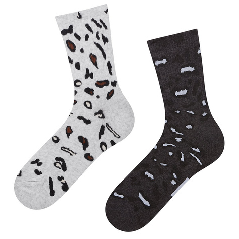 Set mit 2x Damensocken | Leopardenmotiv | SOXO