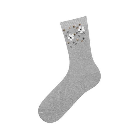 Klassische Damen Socken SOXO mit Perlen Baumwollen Geschenk