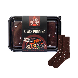 Socken mit Black Pudding-Motiv