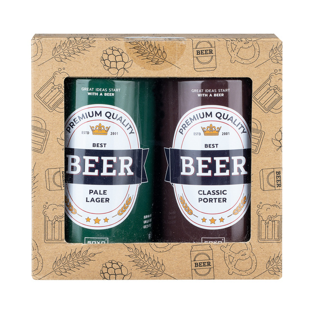 Set von 2 Herrensocken in einer Bierdose | SOXO