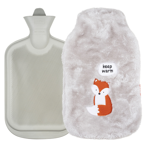 Fuchs Wärmflasche mit Inschrift keep warm SOXO Plüsch Geschenkidee