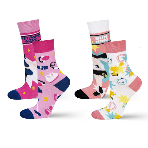 Set mit 2x Damensocken | Sportmotiv | SOXO