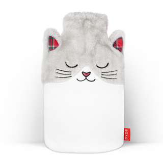 Soxo Katze Wärmflasche in Plüschhülle | Geschenkidee