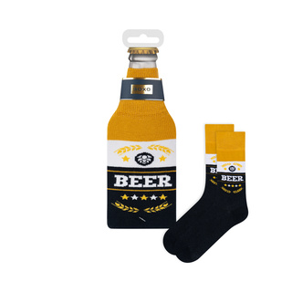 Socken mit Bier-Motiv