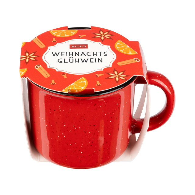 Socken mit Glühwein-Motiv im Becher