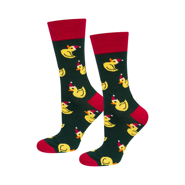 4 Paar von lustigen Socken mit Weihnachtsmotiv in einzigartiger Verpackung | Herrensocken | SOXO