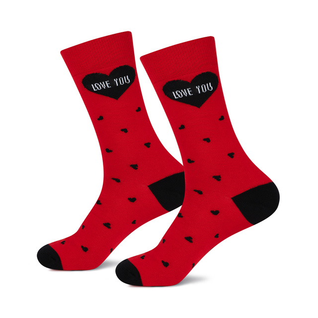 2 Paar von lustige Socken mit Herzmotiv in einzigartiger Verpackung zum Valentinstag | Herrensocken | SOXO