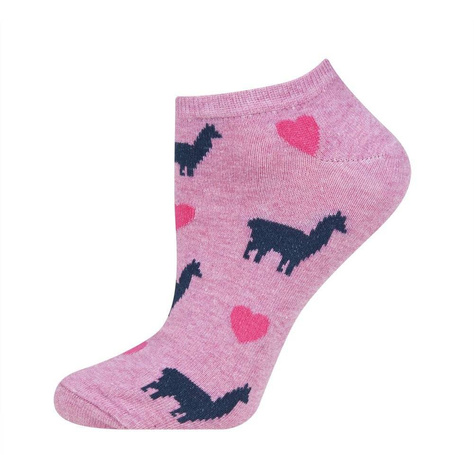 SOXO Set 2 Damen kurze Socken | Wassermelone und Lama Muster