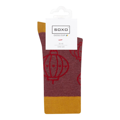 Bunte Set 4x Damen Socken SOXO nicht übereinstimmende Lustige