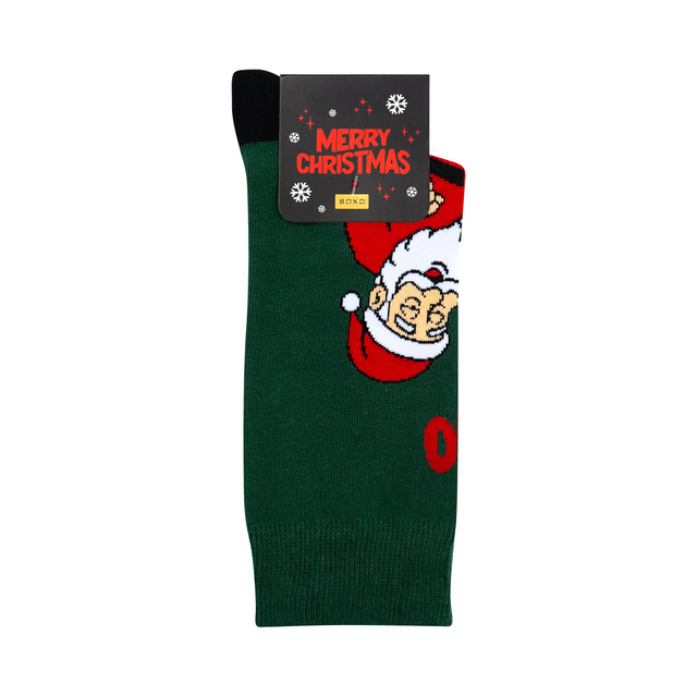 Socken mit Frechem Bodybuilder Weihnachtsmann-Motiv 3er-Pac