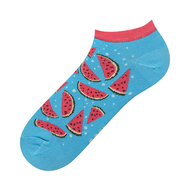 SOXO bunte Damen kurze Socken | rosa und blau